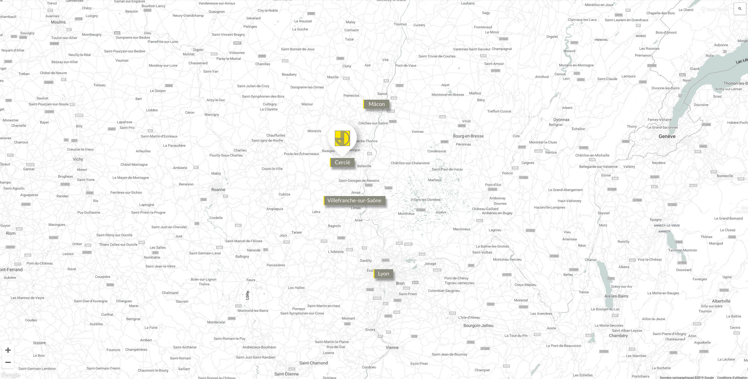 Situer DESPERRIER à Cercié sur une carte