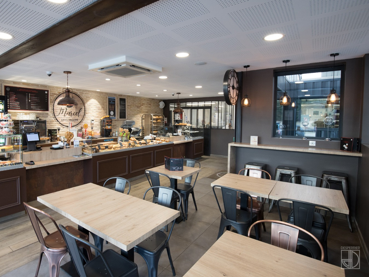 Réalisation de la Boulangerie Pâtisserie Marcel le Boulanger, Le Merrer.